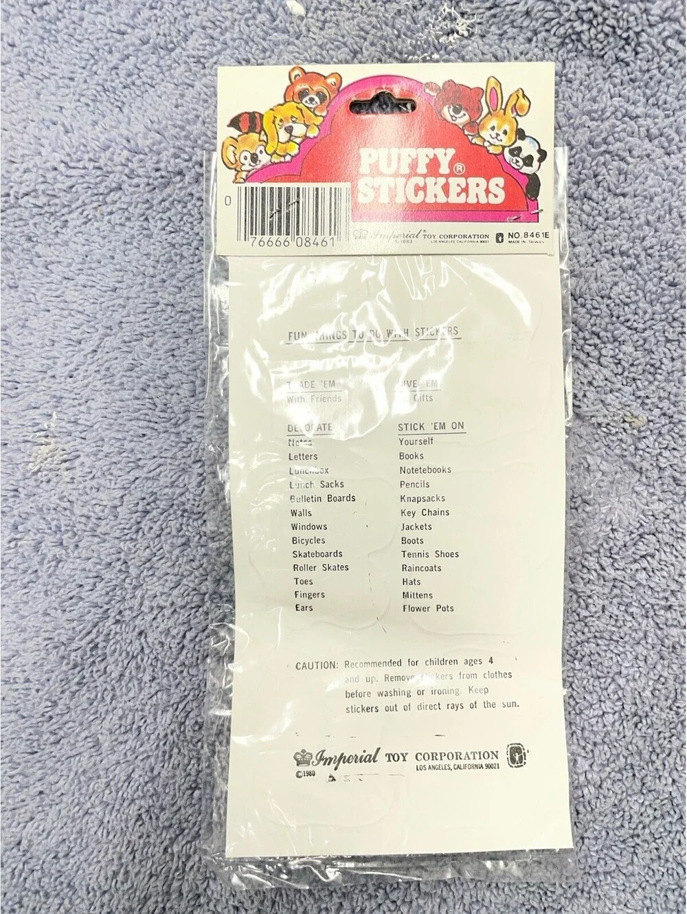 Imperial Co Puffy Stickers Critter